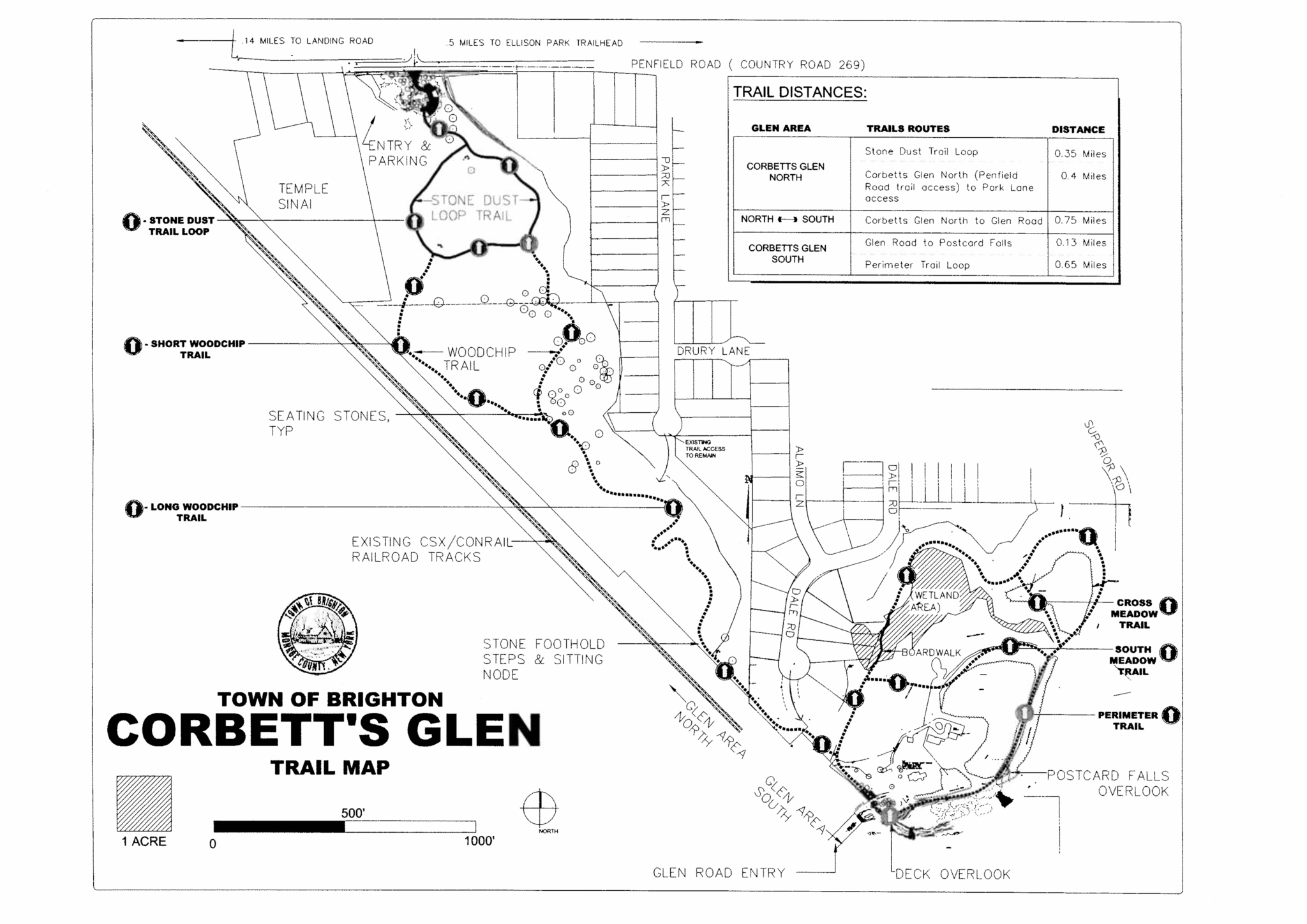 map of the Park — Corbett's Glen home of Corbett's Glen Nature Park